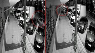 Park halindeki otomobili iterek çaldılar