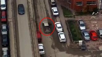 Denetimden kaçmak için aracıyla ters şeride giren sürücü dronla tespit edildi