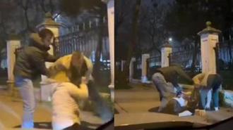 Zeytinburnu'nda sevgilisini sokak ortasında darbetti