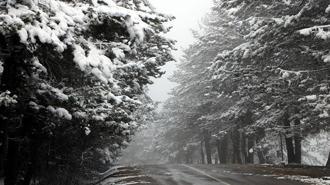 Abant, beyaz örtüyle kaplandı