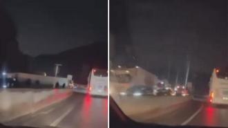 D-650’de 3 TIR’ın çarpıştığı kazada kilometrelerce araç kuyruğu oluştu