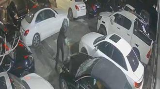 Beşiktaş’ta oto galerinin kundaklandığı sahibinin villasının kurşunlandığı anlar kamerada