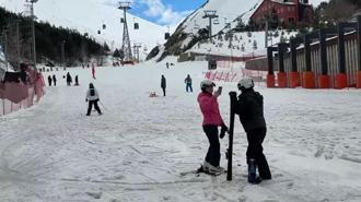 Palandöken'de kayakta 'bahar sezonu'