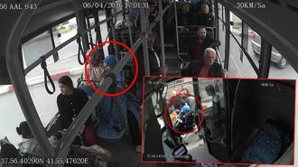 Belediye otobüsünde fenalaşan yolcuyu şoför hastaneye yetiştirdi; o anlar kamerada