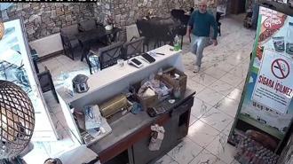 Kütahya'da 4.8 büyüklüğündeki deprem anı güvenlik kamerasında