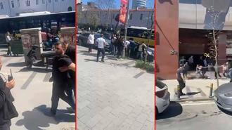 Mecidiyeköy'de kavgayı ayırmak istedi tekme ve yumruklarla darbedildi