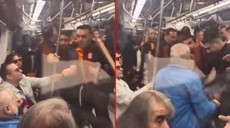 Sarıyer'de metroda küfürlü tezahürat kavgası; oklavayla müdahale etti