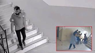 Okulun asansörü arızalandı, müdür yardımcısı bedensel engelli öğrencisini sırtında taşıdı; o anlar kamerada