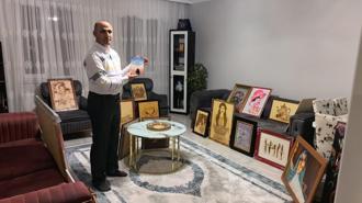 Güvenlik kulübesinden sanat galerisine; ilkokulda başlayan resim tutkusunu bin tablo ile 288 şiire döktü