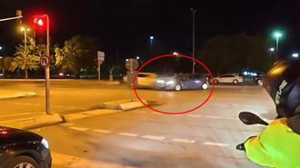 Maltepe'de çarpışma sonrası otomobil alev aldı; 3 kişinin yaralandığı kaza kamerada