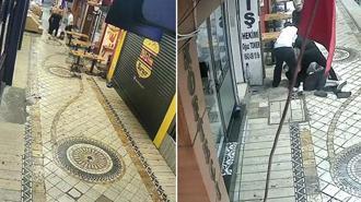 Yoldan geçen mühendisin önünü kesip dövdüler; olay kamerada