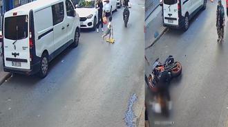 Beyoğlu’nda 4 yaşındaki Şevval’e motosiklet çarptı; annesi gözyaşlarına boğuldu
