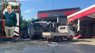 Kömür yüklü TIR, akaryakıt istasyonuna girdi: 1 ölü, 2 yaralı