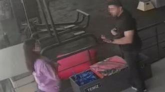 Spor salonunda kadına şiddet kamerada