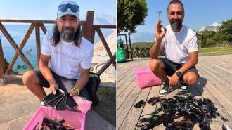 Denize düşürülen telefon ve gözlükleri bulup, sahiplerine ulaştırıyor