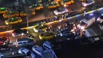 Esenyurt'ta trafikteki 2 sürücünün kavgası kamerada