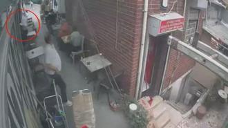 Fatih'te silahlı kavga sonrası 2 şüphelinin pencereden atlayarak kaçtığı görüntü ortaya çıktı