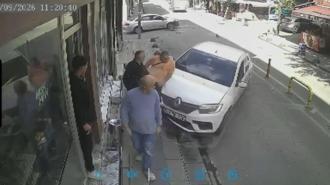 Bayrampaşa'da kazada savrulan otomobil berber dükkanına çarptı: 2'si ağır 5 yaralı