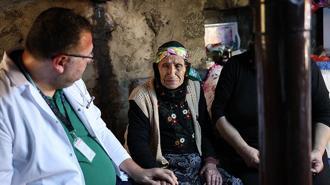 109 yaşındaki Sabriye Gündoğdu’ya yayla evinde muayene