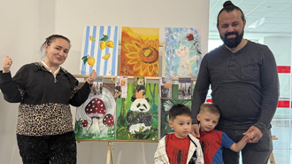 İkiz annesi Nurdan, kemoterapide resimle hayata tutundu