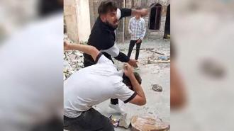 Şanlıurfa’da metruk evde 1 kişi, 4 kişiyi darbetti: O anlar kamerada