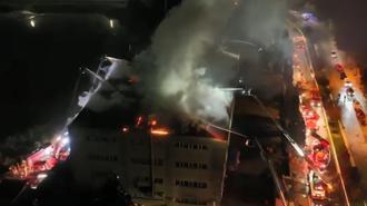 Tuzla’da ayakkabı fabrikasındaki yangın söndürüldü