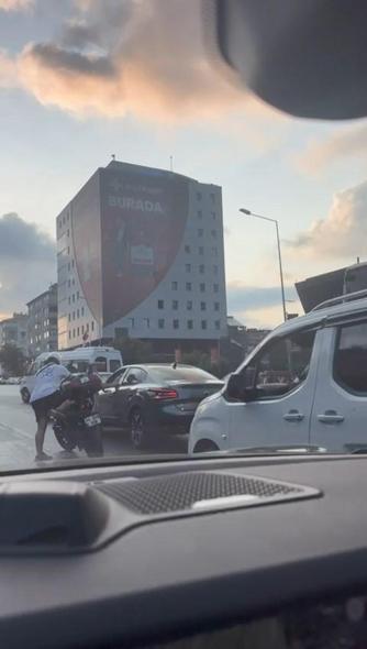 Şişlide trafikteki sürücüye yumrukla saldıran kişi yakalandı