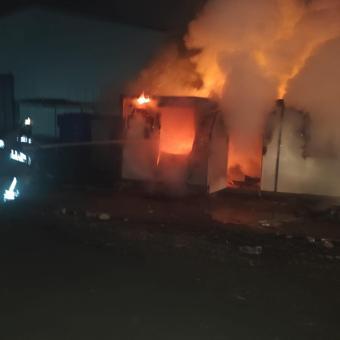 Hatay’da konteyner yangını