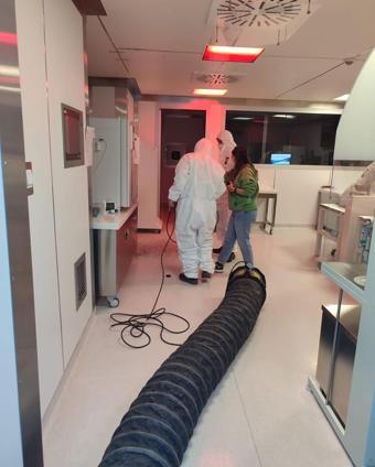 Hastanede karbon filtre patladı, sızan gazı AFAD tahliye etti