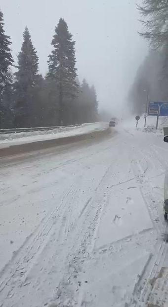 Uludağda kar kalınlığı 12 santimetre