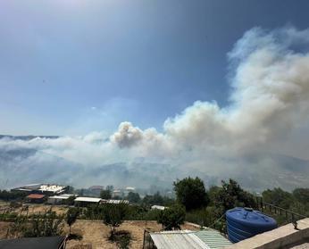 İzmirde orman yangını, 2 mahalle boşaltıldı