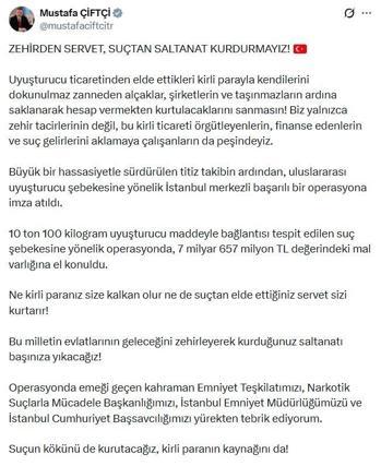 13 ilde uluslararası uyuşturucu şebekesine yönelik operasyon: 42 gözaltı