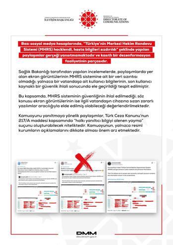 DMMden MHRS hacklendi iddialarına ilişkin açıklama