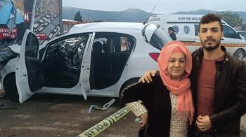 Gaziantep’te TIR ile çarpışan otomobildeki anne ve oğlu öldü; kaza kamerada