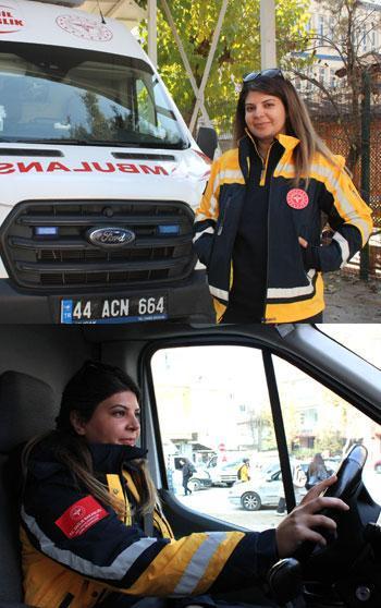 1 çocuk annesi acil tıp teknisyeni Sibel, ambulans da kullanıyor