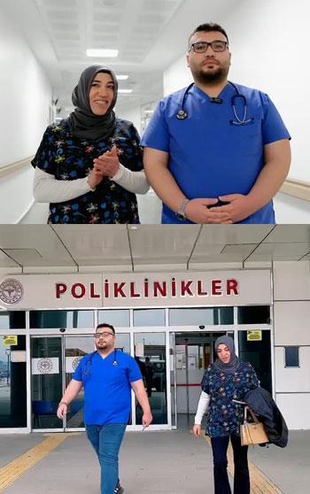 Doktor olup, hemşire annesinin yanına atandı