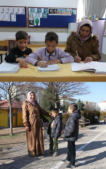 Torununa öğretebilmek için 64 yaşında okuma yazma kursunda