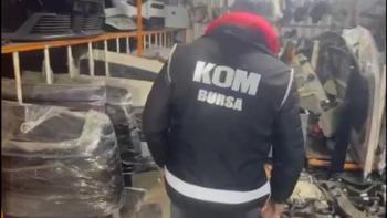 Bursa'da 12 milyon TL'lik gümrük kaçağı otomobil parçası ele geçirildi