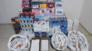 Gaziantep'te 1 milyon 350 bin TL'lik kaçak elektronik eşya ele geçirildi