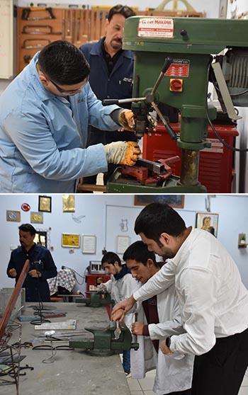 Metal, özel öğrencilerin ellerinde şekilleniyor