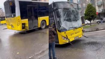 Sancaktepe'de 2 İETT otobüsü çarpıştı: 4 yaralı