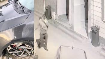 Kesici aletle 5 araca zarar verdi; olay kamerada