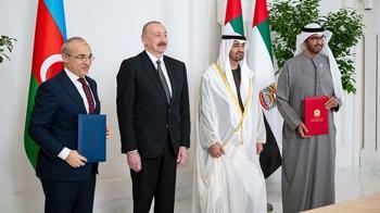 Azerbaycan Cumhurbaşkanı Aliyev, BAE Devlet Başkanı Al Nahyan ile görüştü