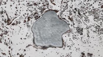 Buz tutan Ardos Gölü dronla görüntülendi