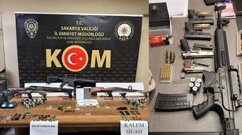 Atölyeye çevrilen evde kalem görünümlü silahlar ele geçirildi