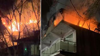 Kocaeli’de binanın çatı katı yandı