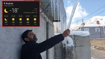 Termometreler eksi 18’i gördü, binalarda 3 metrelik buz sarkıtları oluştu