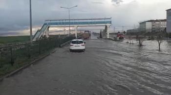 Nusaybin'de sağanak; İpekyolu suyla doldu