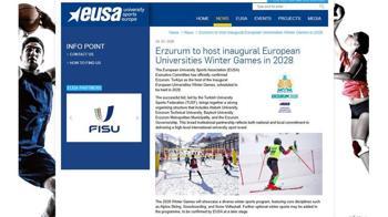 Erzurum, 2028 Avrupa Üniversiteler Kış Oyunları'na ev sahipliği yapacak