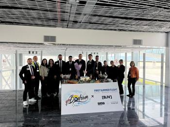 Milas-Bodrum Havalimanı sezonun ilk dış hat uçuşunu karşıladı